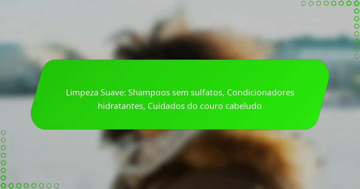 Limpeza Suave: Shampoos sem sulfatos, Condicionadores hidratantes, Cuidados do couro cabeludo